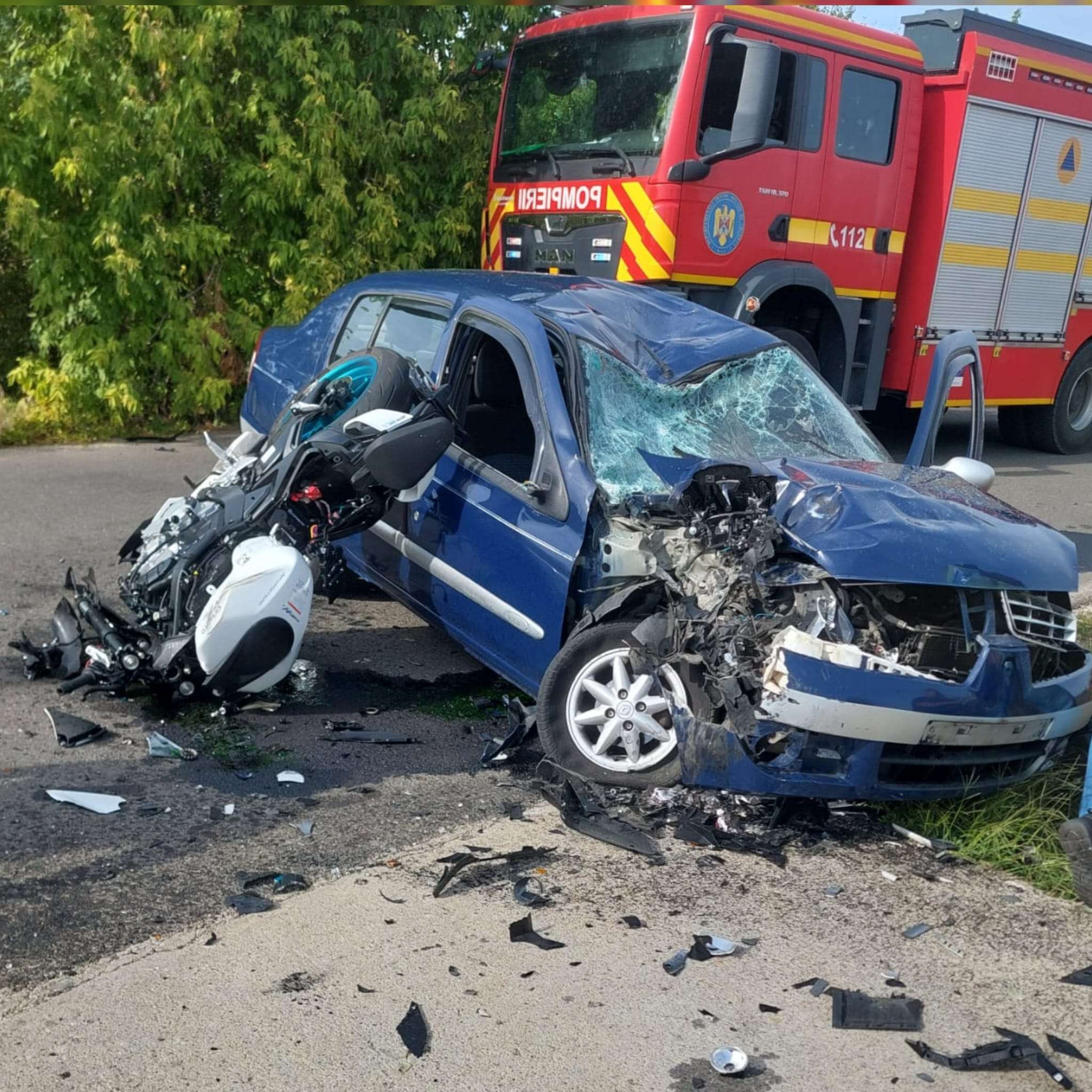 Tragedie rutieră la granița Dâmbovița–Giurgiu: un motociclist a murit într-un accident violent