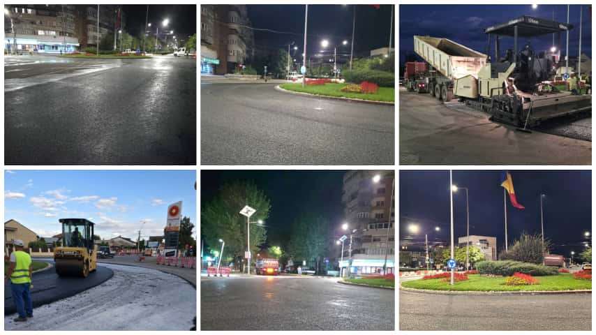 TÂRGOVIȘTE - Intervenție rapidă pentru refacerea carosabilului la sensul giratoriu de pe Calea București TÂRGOVIȘTE - Intervenție rapidă pentru refacerea carosabilului la sensul giratoriu de pe Calea București
