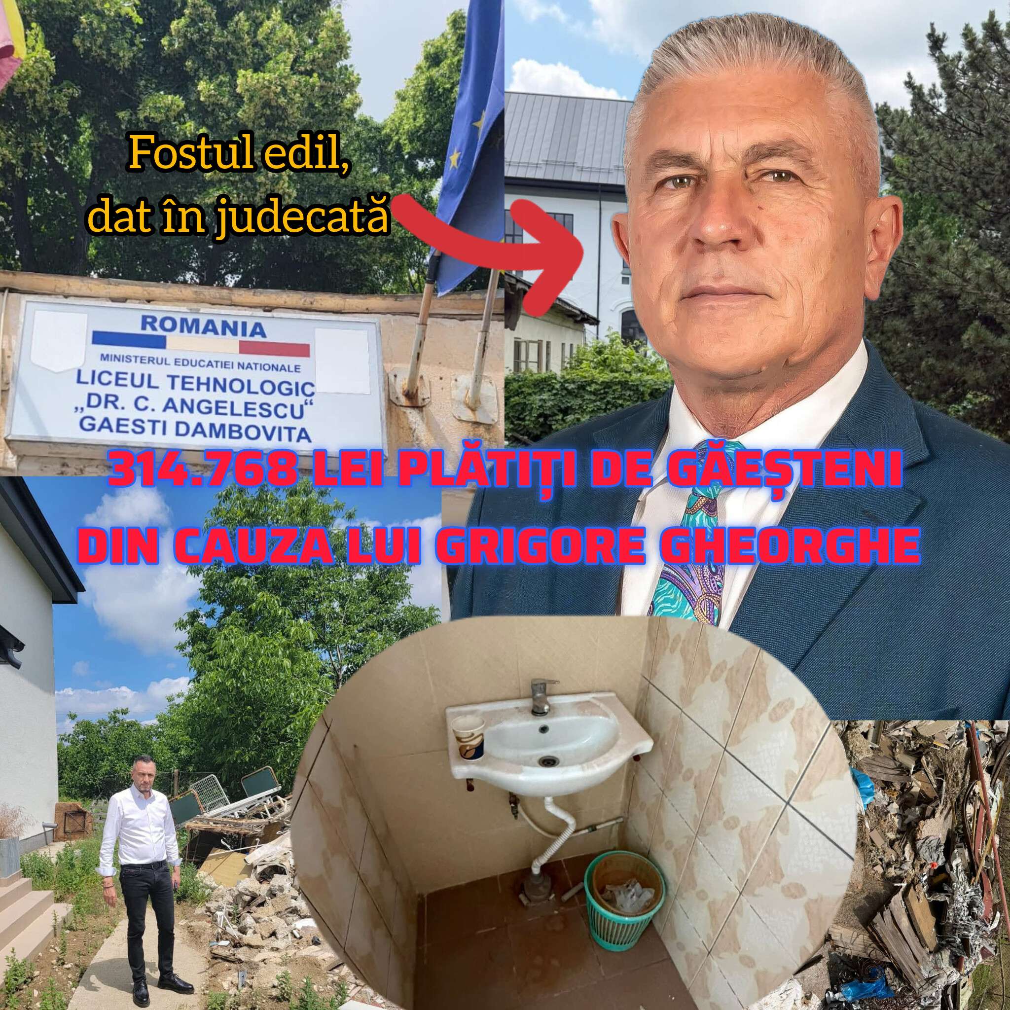 Se laudă cu școlile de Ziua Învățătorului, dar lasă în urmă o factură de peste 314.000 de lei! Cum ajung găeștenii să plătească pentru una dintre „marile realizări” ale lui Grigore Gheorghe